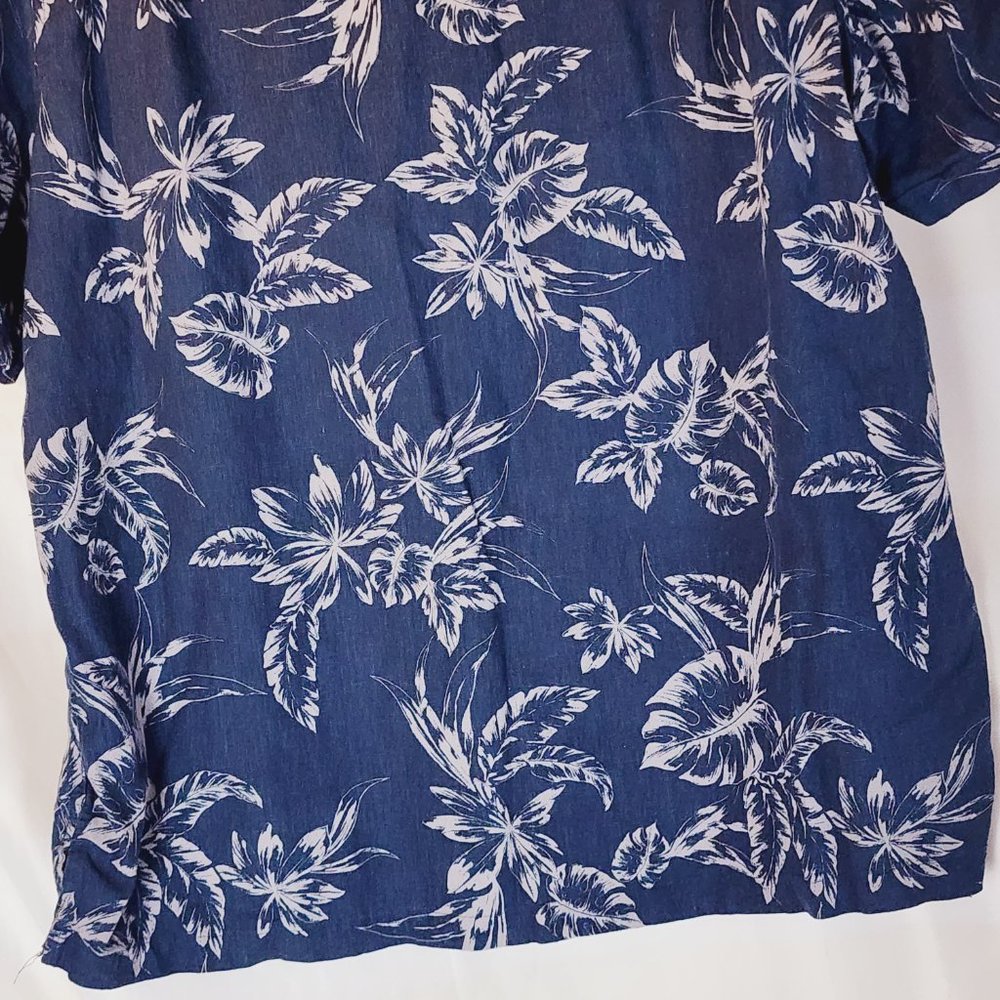 Boulder Creek Trading Company Blue Short Sleeve Floral Print Shirt Size Big 2XL - Picture 12 of 16